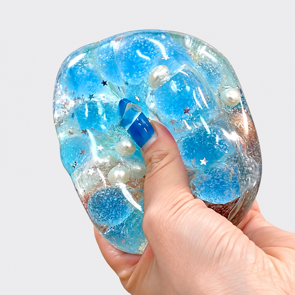Chiboki Jumbo Candy Apple Squishy – Moldable Stress Ball, Creamy Texture & Handmade Fidget Toy