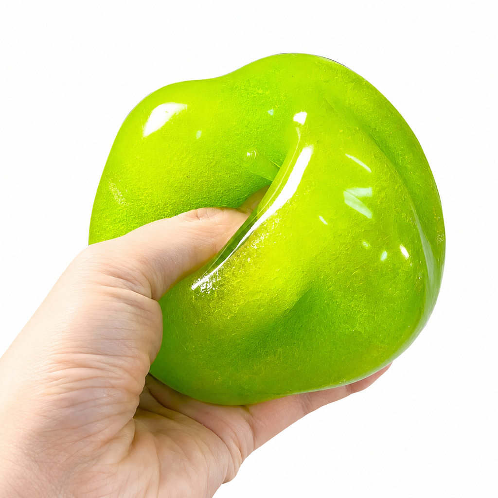 Chiboki Green Apple Slushy Squishy – Crunchy ASMR Fidget Toy