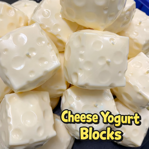 6cm Cheese Squishy - Moldable Non-Rebound Fidget Toy with Crunchy Slime & Vaseline Fillings