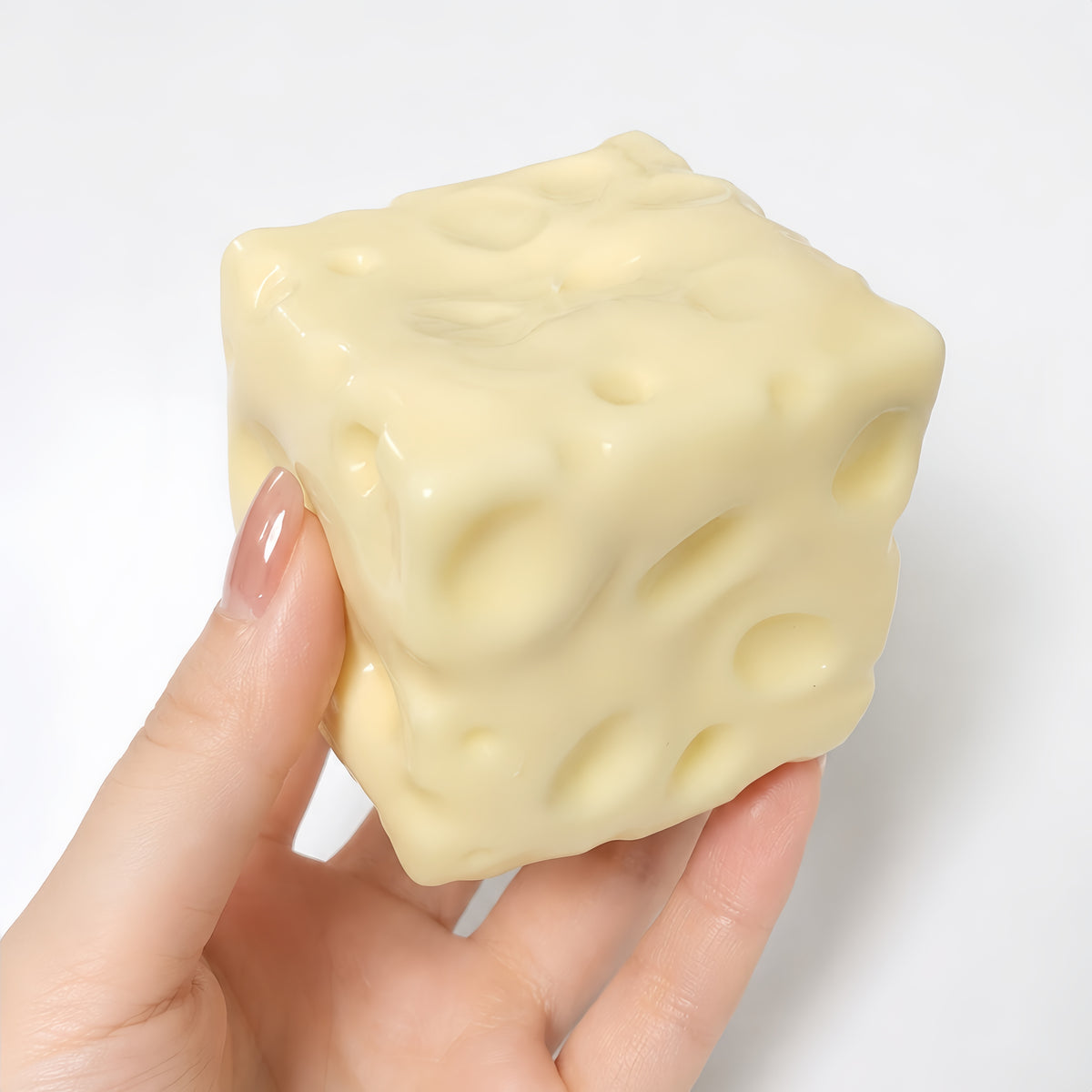 6 cm Käse-Squishy – Formbares, nicht rückfederndes Fidget-Toy mit knuspriger Slime- und Vaseline-Füllung