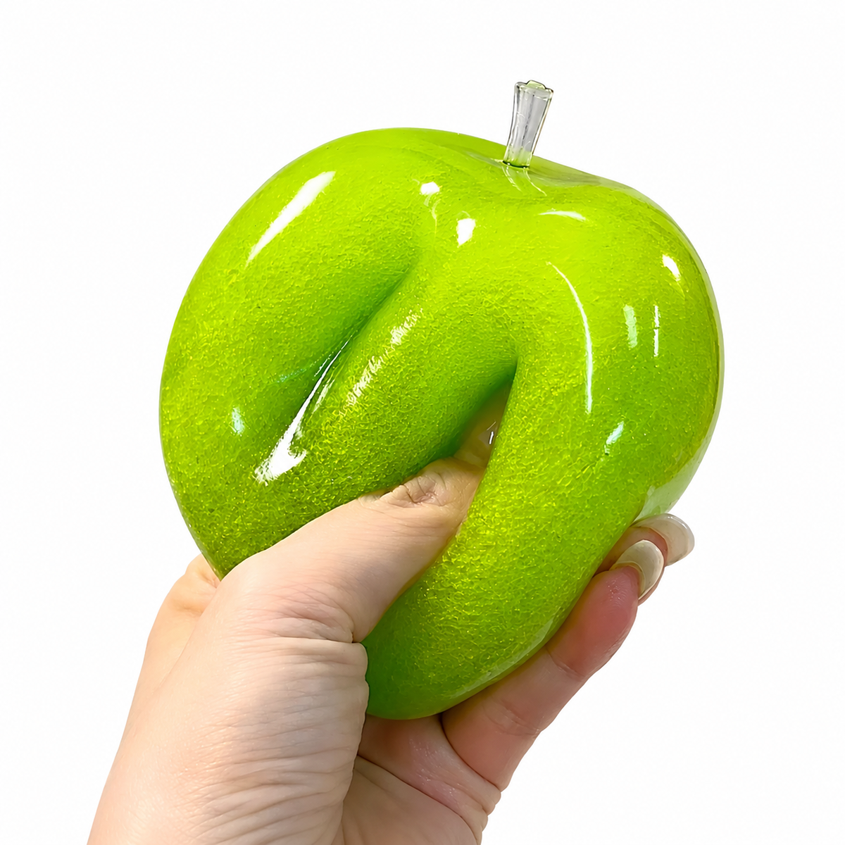 Chiboki Green Apple Slushy Squishy – Crunchy ASMR Fidget Toy