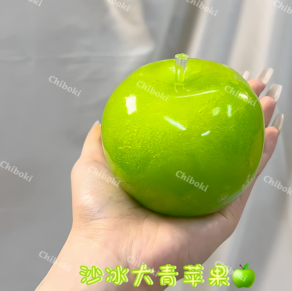Chiboki Green Apple Slushy Squishy – Crunchy ASMR Fidget Toy