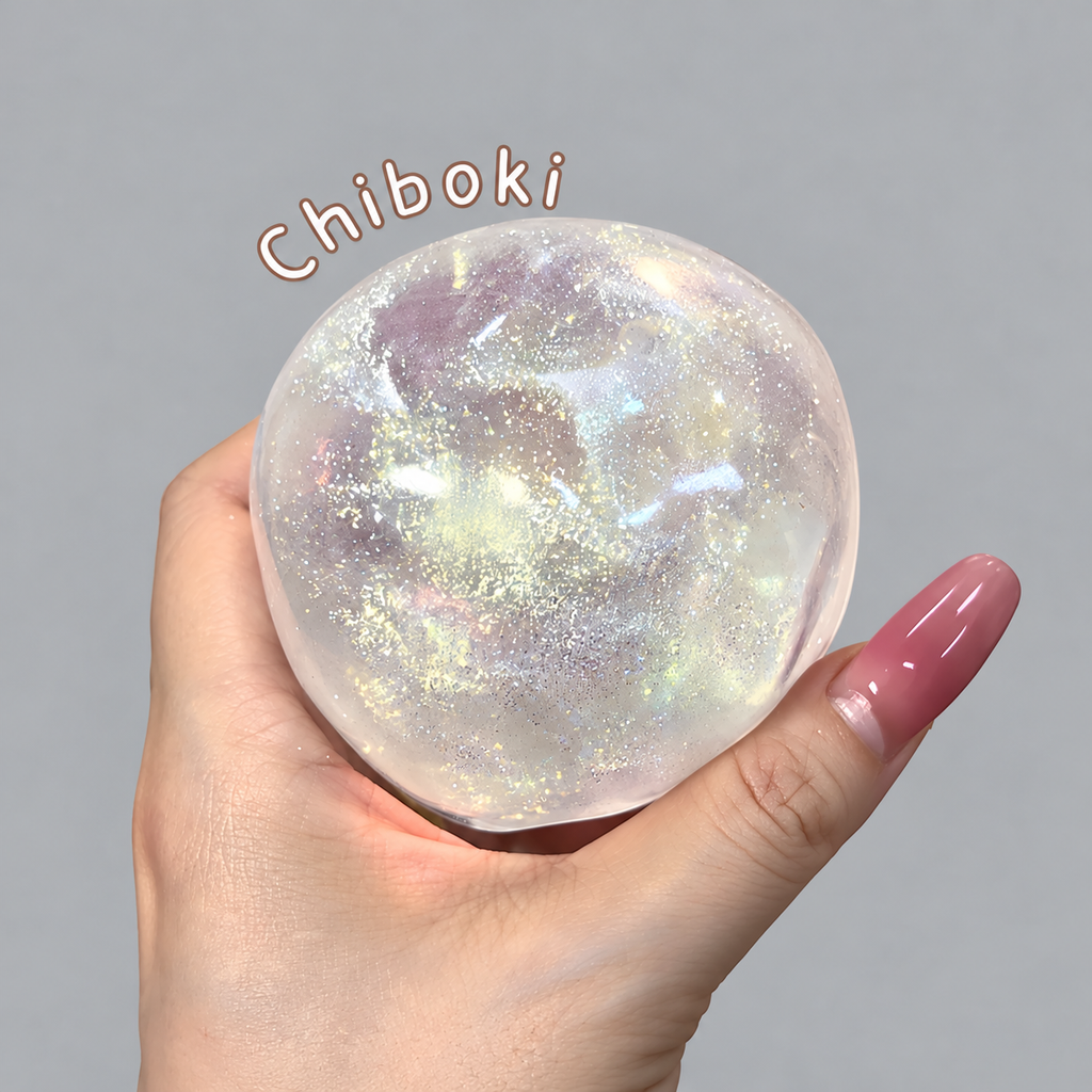Chiboki Aurora Dream Glitter Squishy Stress Ball – Ultra-Soft Moldable Fidget Toy- Moldable and no rebound