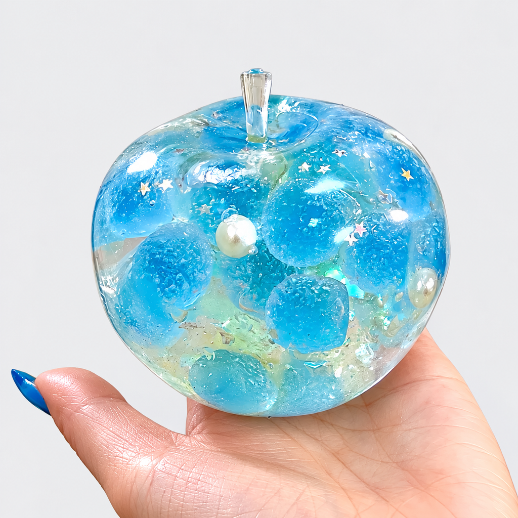 Chiboki Jumbo Candy Apple Squishy – Moldable Stress Ball, Creamy Texture & Handmade Fidget Toy