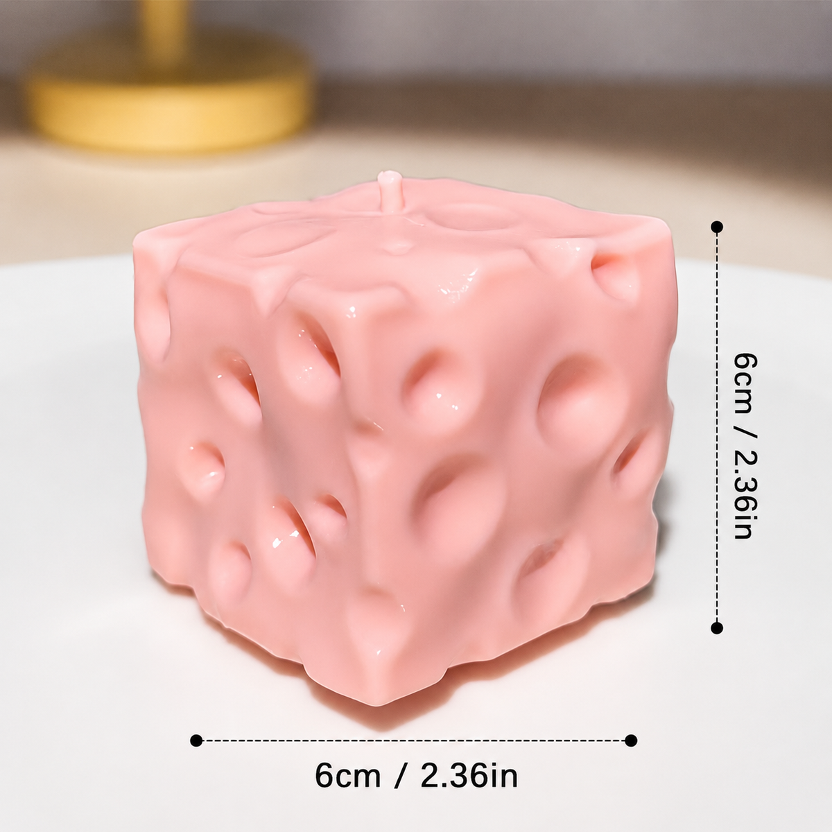 6cm Cheese Squishy - Moldable Non-Rebound Fidget Toy with Crunchy Slime & Vaseline Fillings