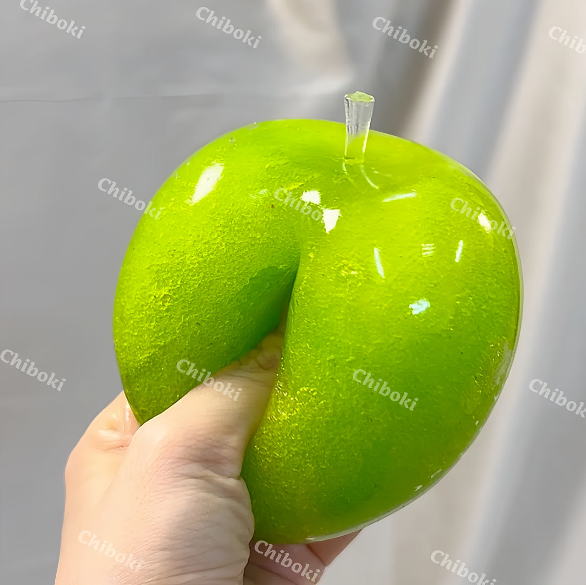 Chiboki Green Apple Slushy Squishy – Crunchy ASMR Fidget Toy