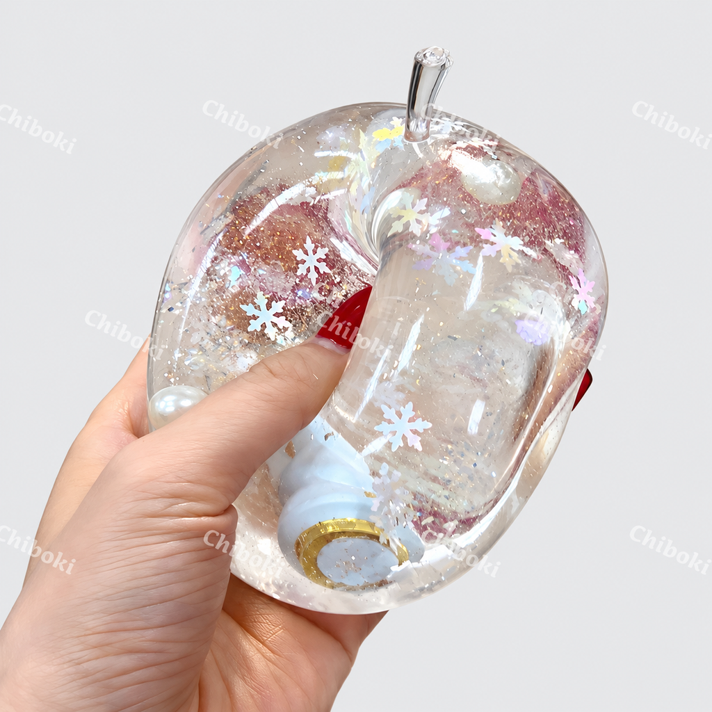 Chiboki Christmas Snowflake Apple Squishy – Moldable Non-Rebound Stress Ball, Christmas &amp; Holiday Gift, Desk Decor
