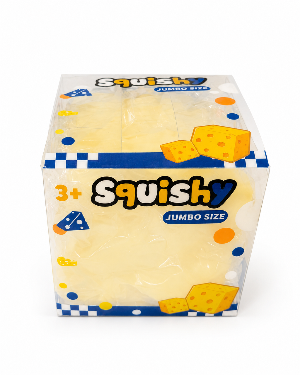 6 cm Käse-Squishy – Formbares, nicht rückfederndes Fidget-Toy mit knuspriger Slime- und Vaseline-Füllung