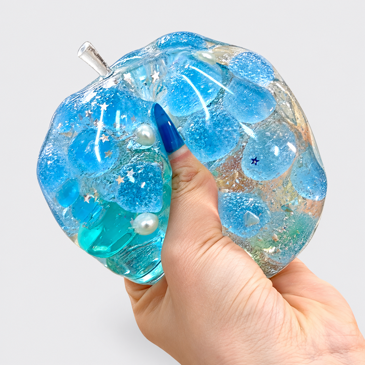Chiboki Jumbo Candy Apple Squishy – Moldable Stress Ball, Creamy Texture & Handmade Fidget Toy