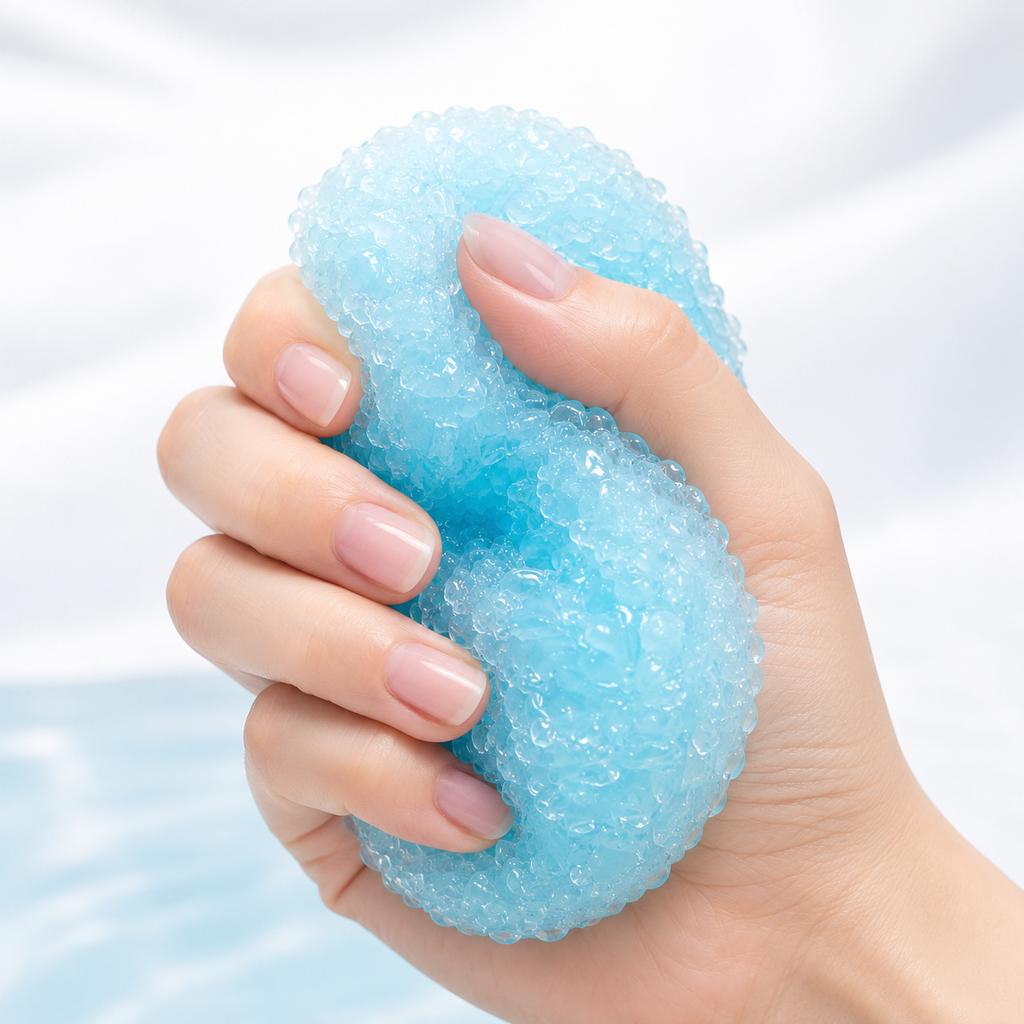 Chiboki Squishy, Meersalz-Slush Crunchy Ball Quetsch-Spielzeug – mit Vaseline gefüllt, formbar, ohne Rückpralleffekt, ASMR-Crunch-Stressabbau, Mini-Schreibtisch-Deko & Geschenk für Erwachsene