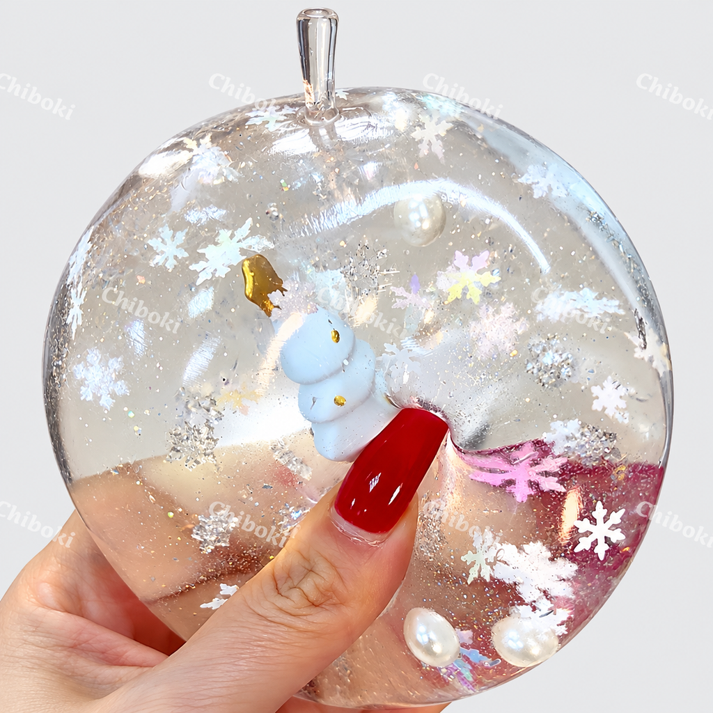 Chiboki Christmas Snowflake Apple Squishy – Moldable Non-Rebound Stress Ball, Christmas &amp; Holiday Gift, Desk Decor