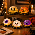 Halloween Themed Dumpling Mystery Box, Soft Resilient Glitter‑Gel Filled Sensory Desk Decor, Random 6‑Style Assortment, Holiday Stress Relief Ornament, Ideal Halloween Gift