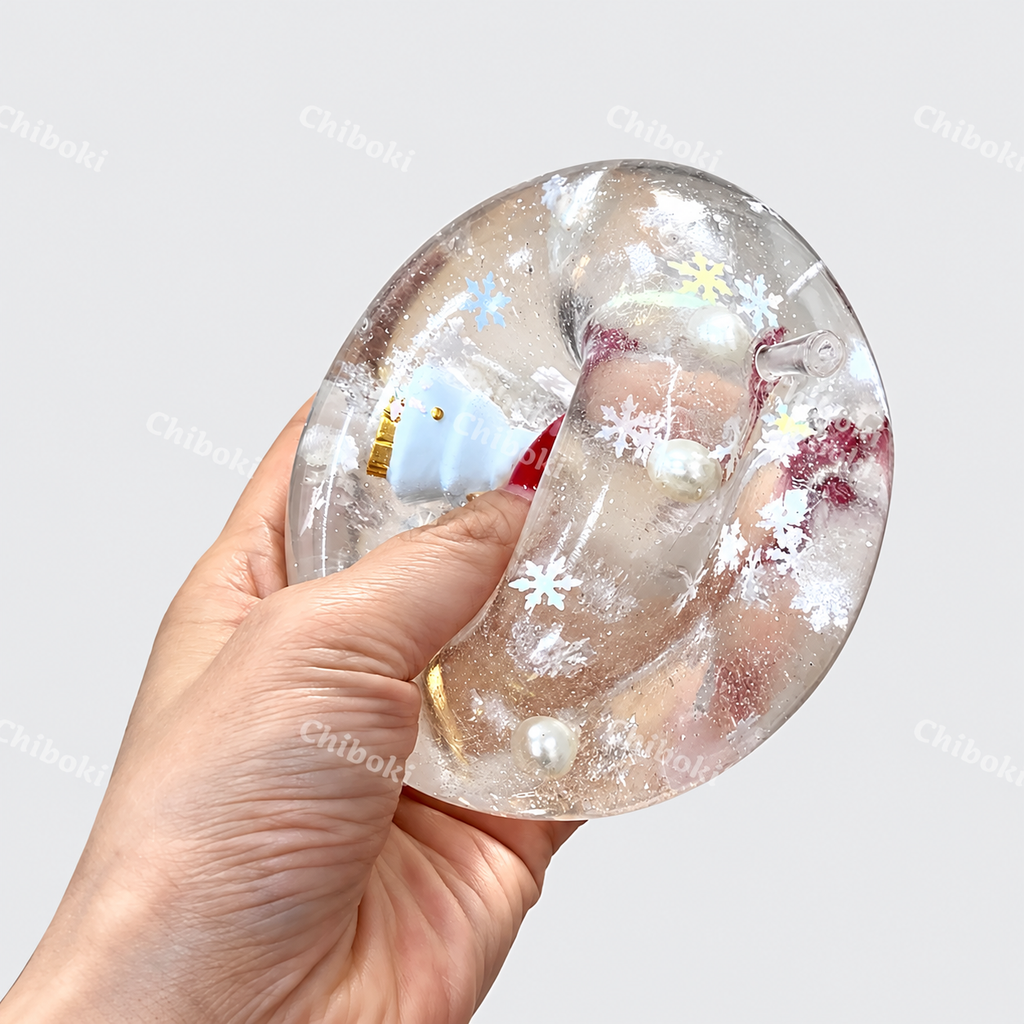 Chiboki Christmas Snowflake Apple Squishy – Moldable Non-Rebound Stress Ball, Christmas &amp; Holiday Gift, Desk Decor