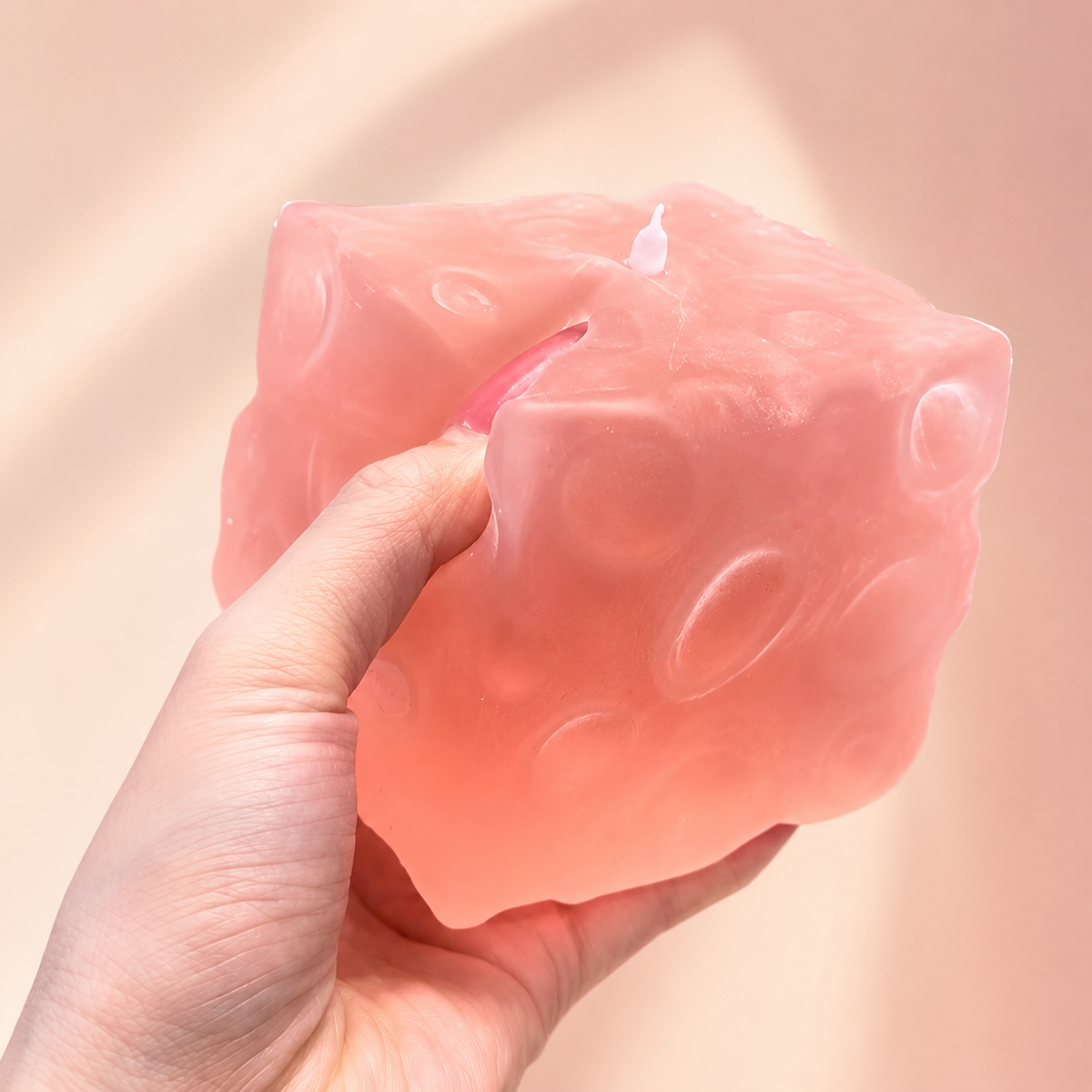 Chiboki Squishy, Chiboki Cheese Squishy, Matte Large Cheese Squeeze - Petroleum Jelly Filled Moldable Non-Rebound Stress Relief, Full-Size Office Desk Decor & Adult Gift
